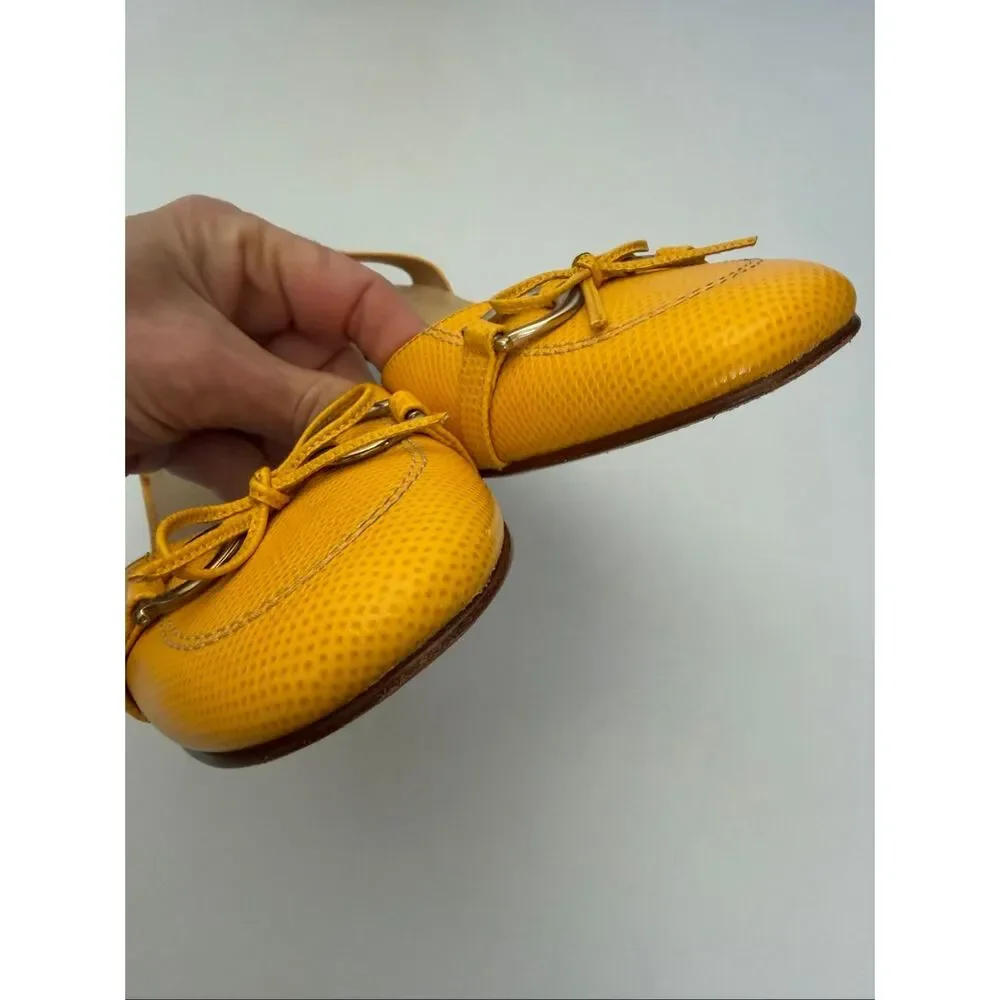 Kate Spade Terry Round Toe Slingback Kitten Heels in Yellow Size 8.5 - Picture 9 of 12